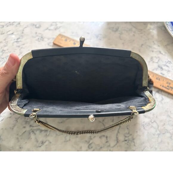 Vintage Carpet Tapestry Clutch Mod Feminine - Picture 4 of 7